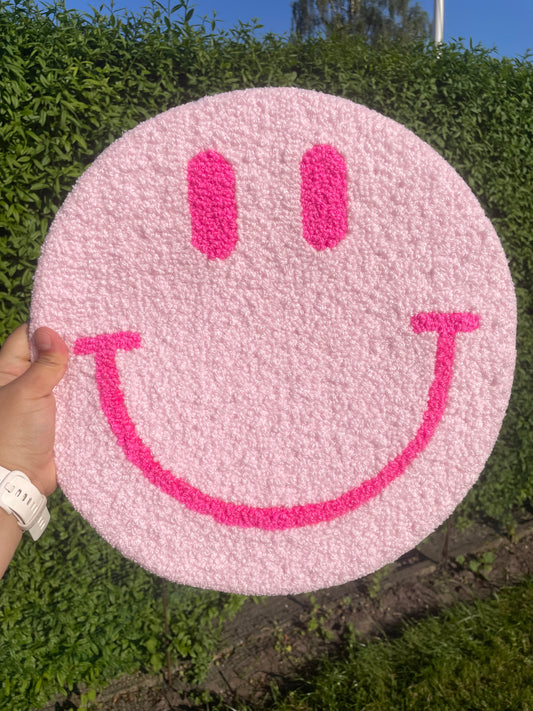 Smiley Vægtæppe (Lyserød)