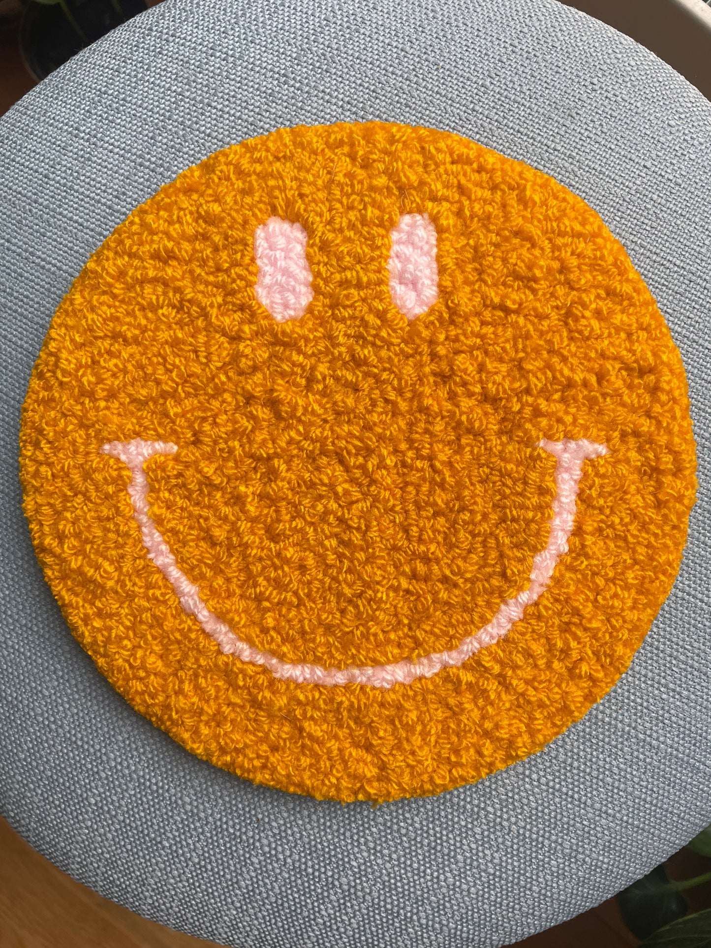 Smiley Vægtæppe (Sennep/Lyserød)