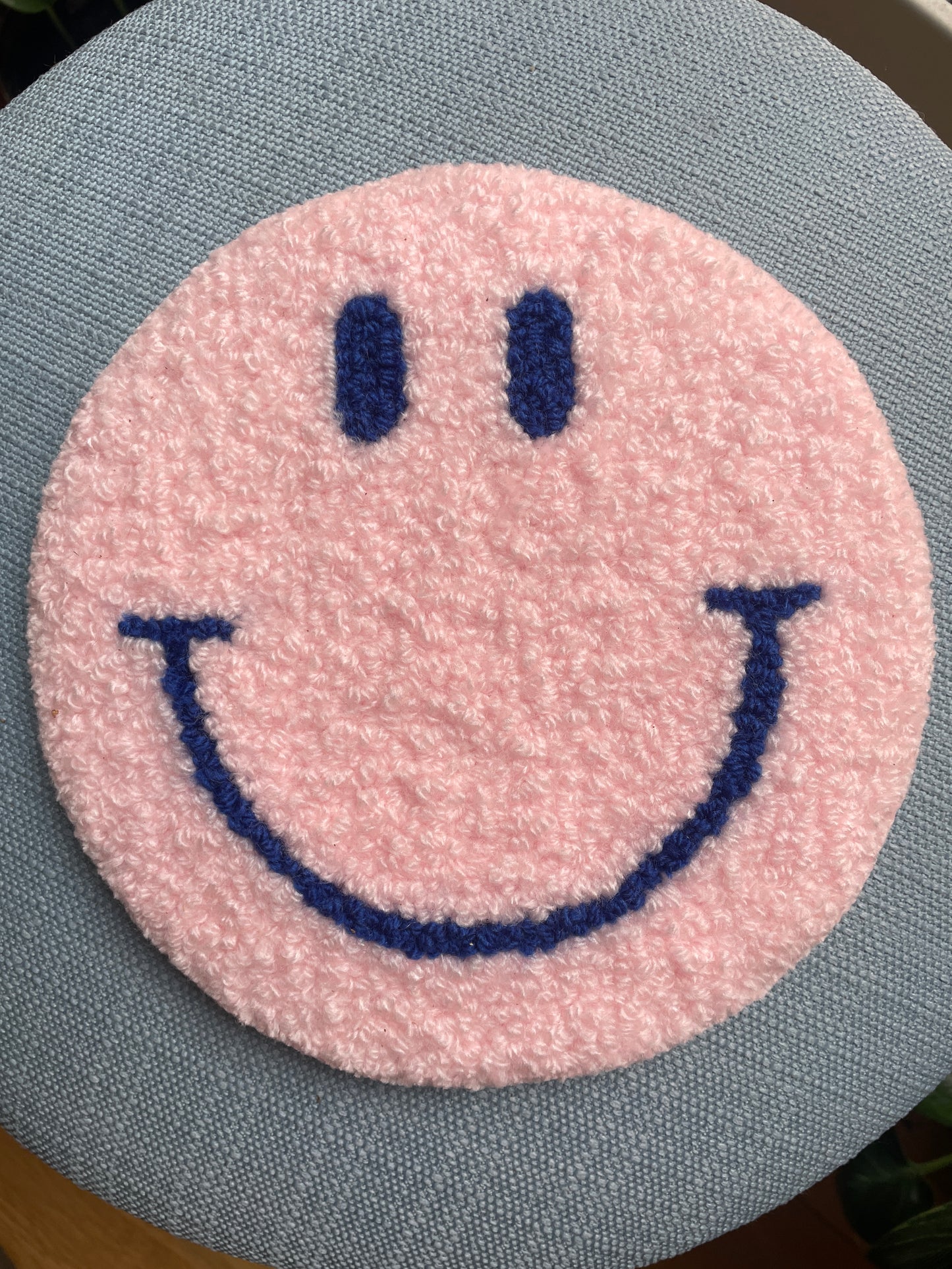 Smiley Vægtæppe (Lyserød/Blå)
