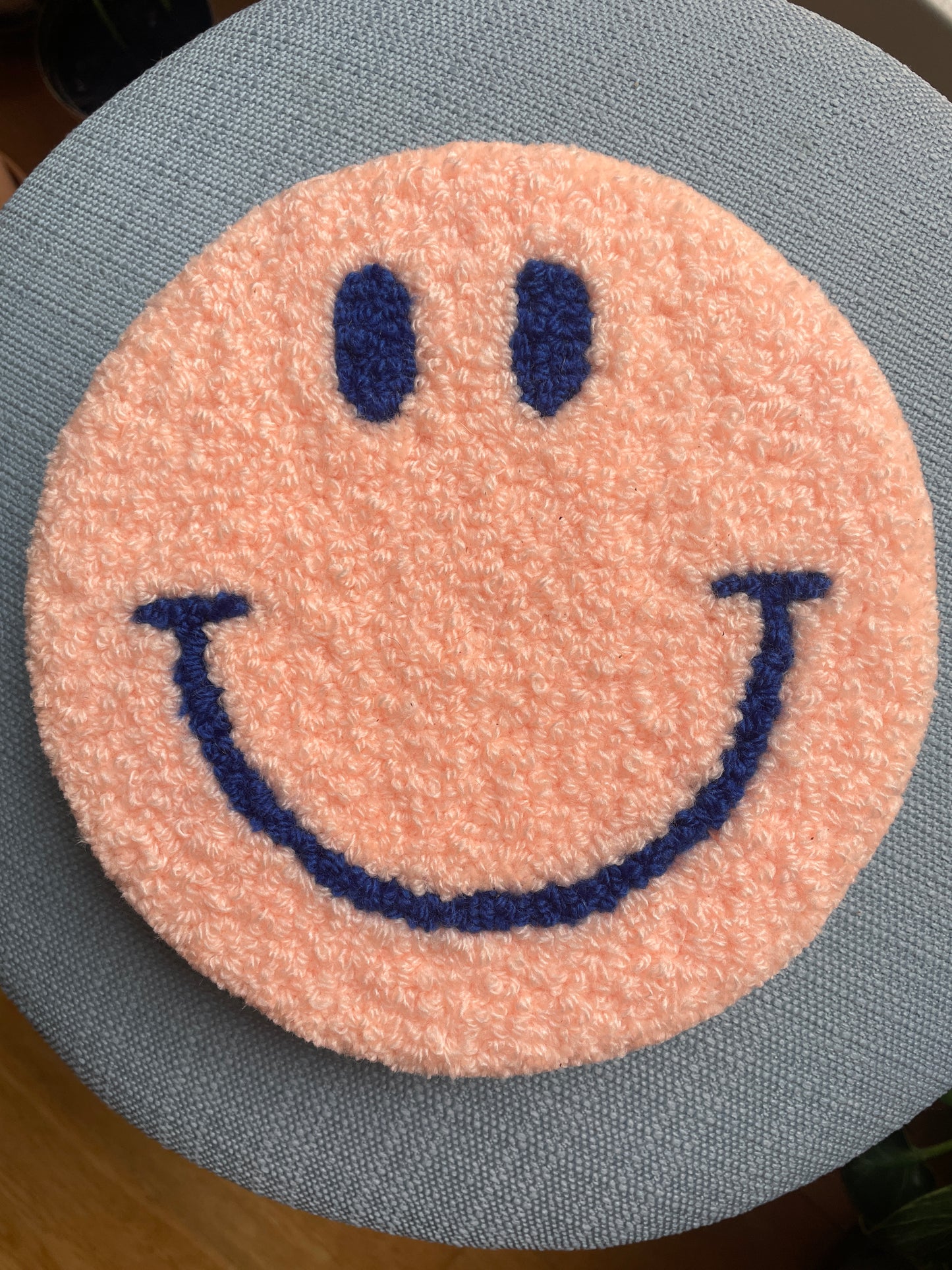 Smiley Vægtæppe (Koral/Blå)