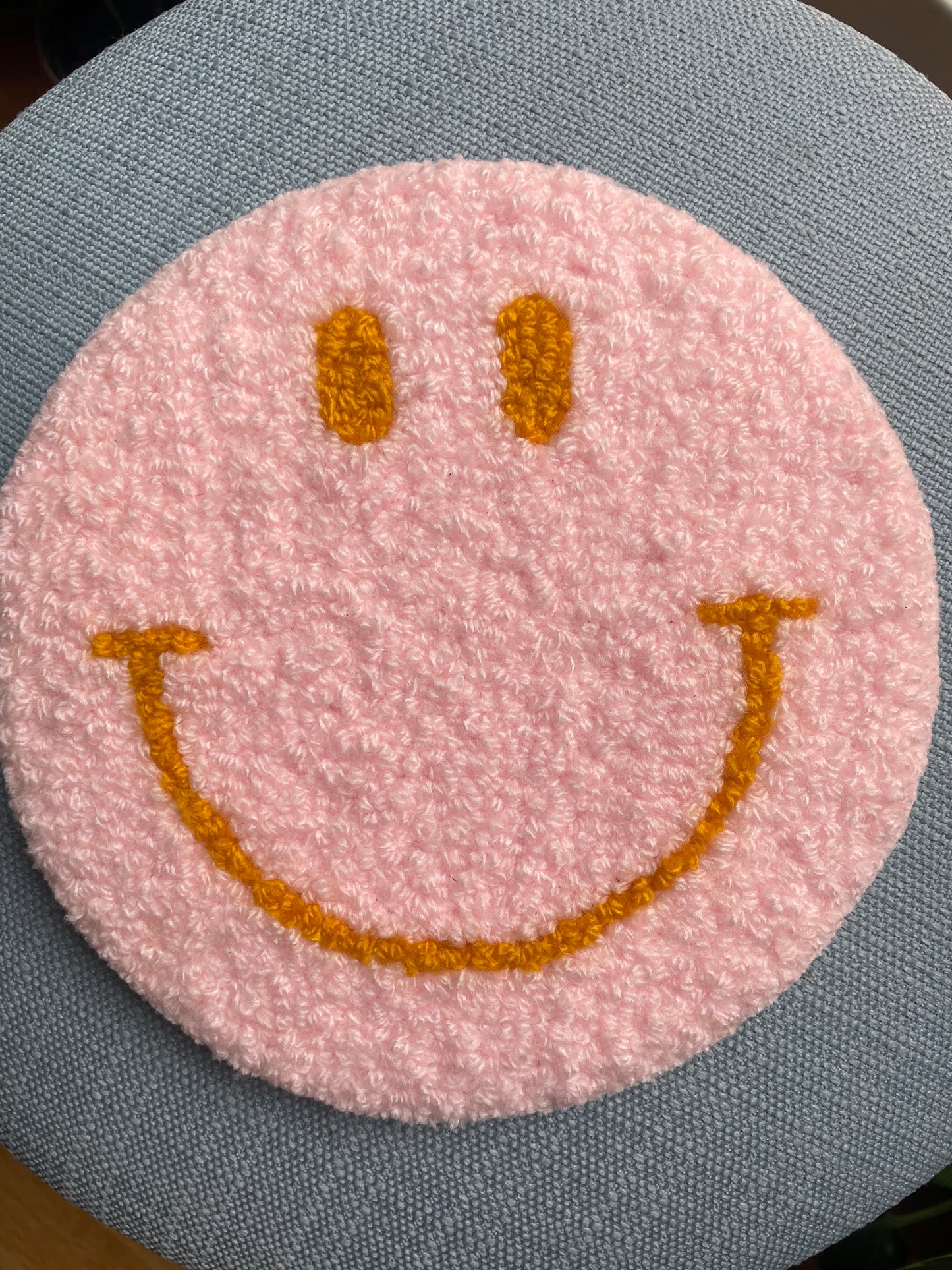 Smiley Vægtæppe (Lyserød/Sennep)