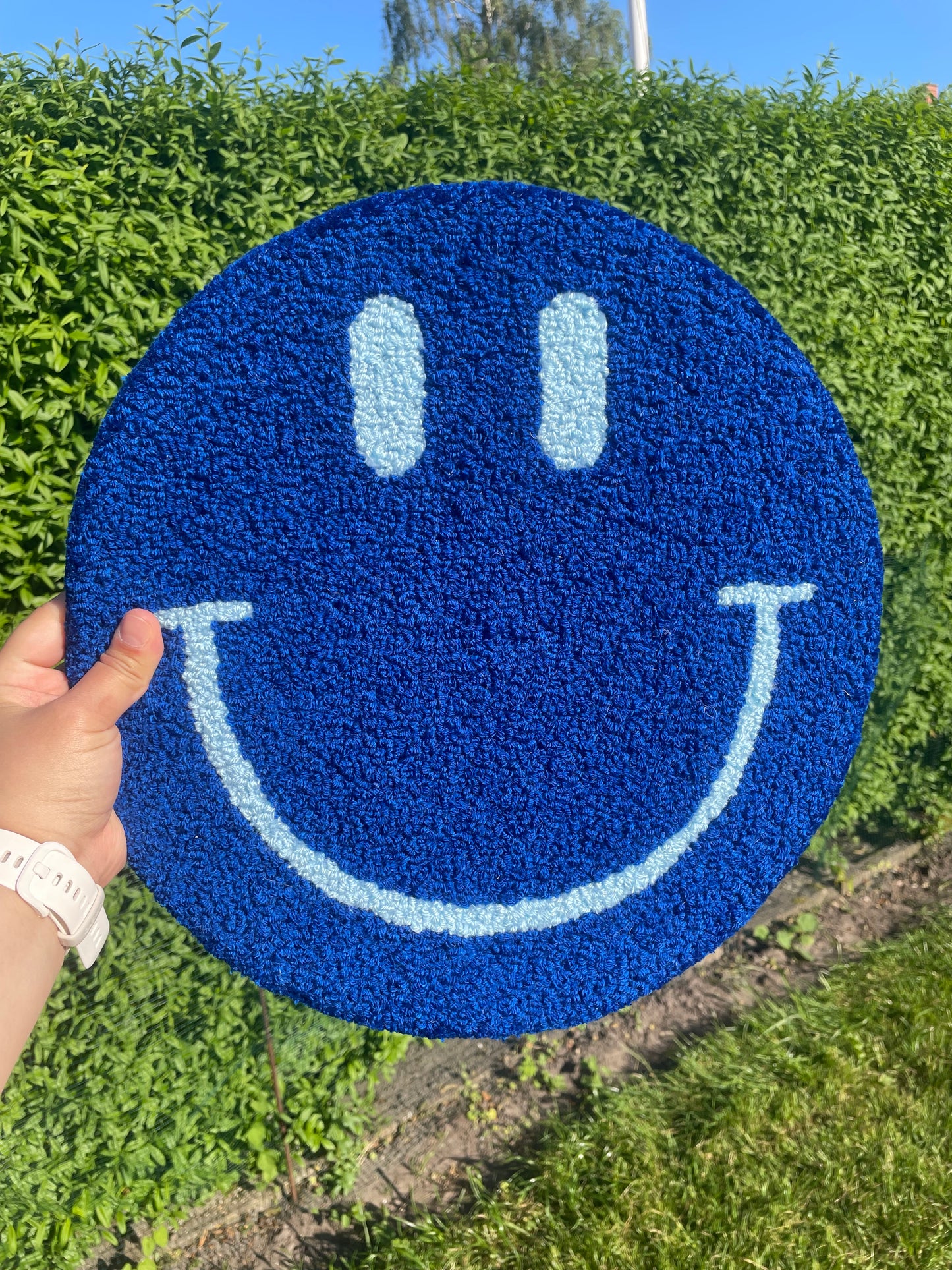 Smiley Vægtæppe (Mørkeblå)