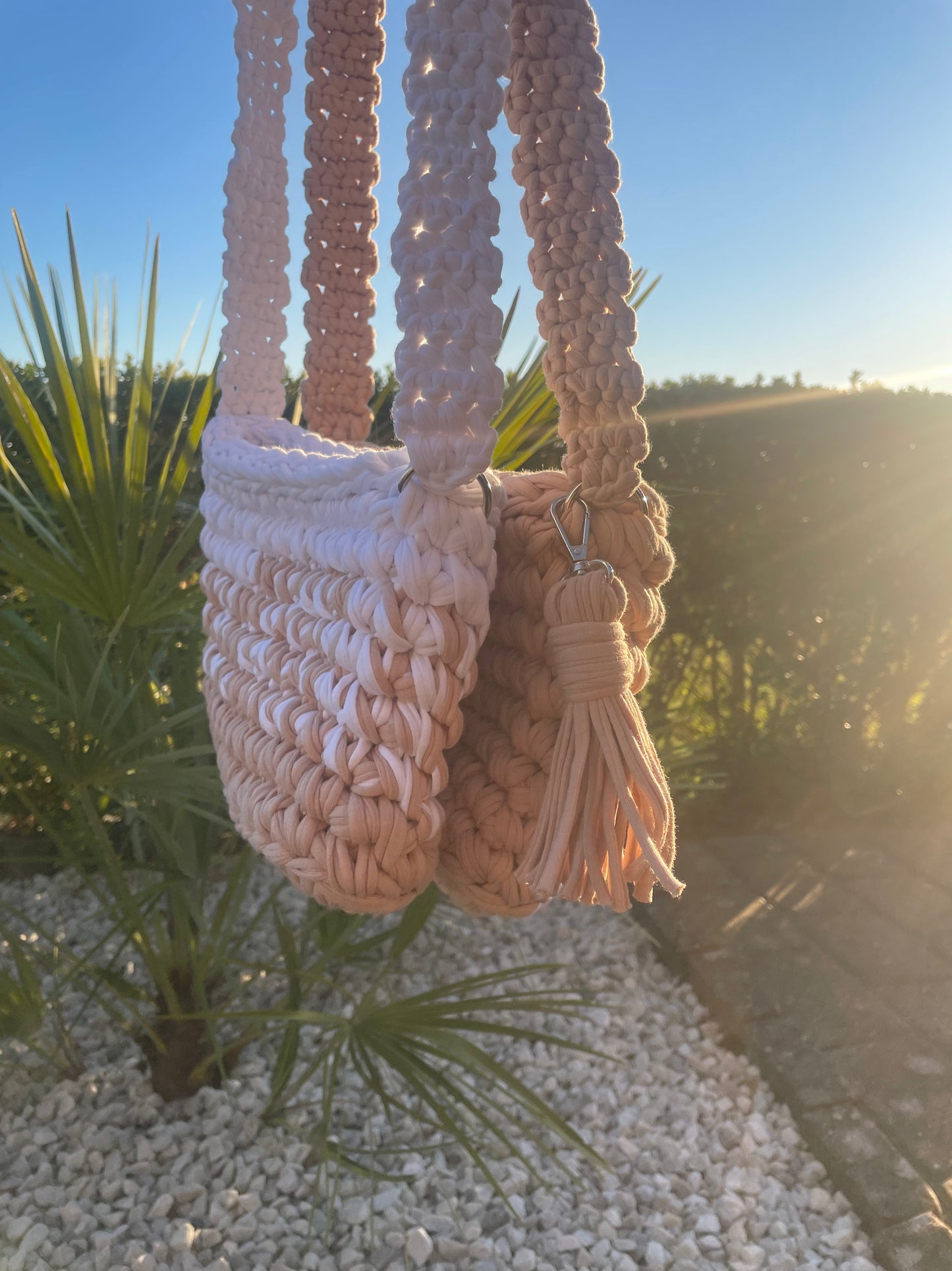 Håndtaske Hvid/Beige