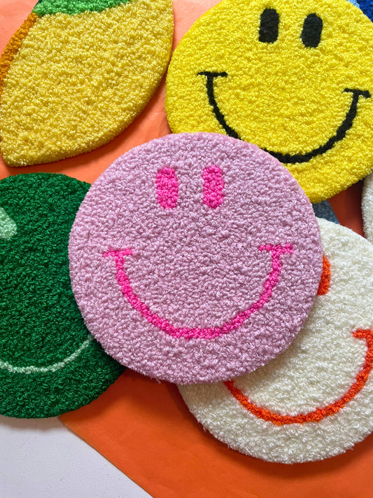 Smiley Vægtæppe (Lyserød)