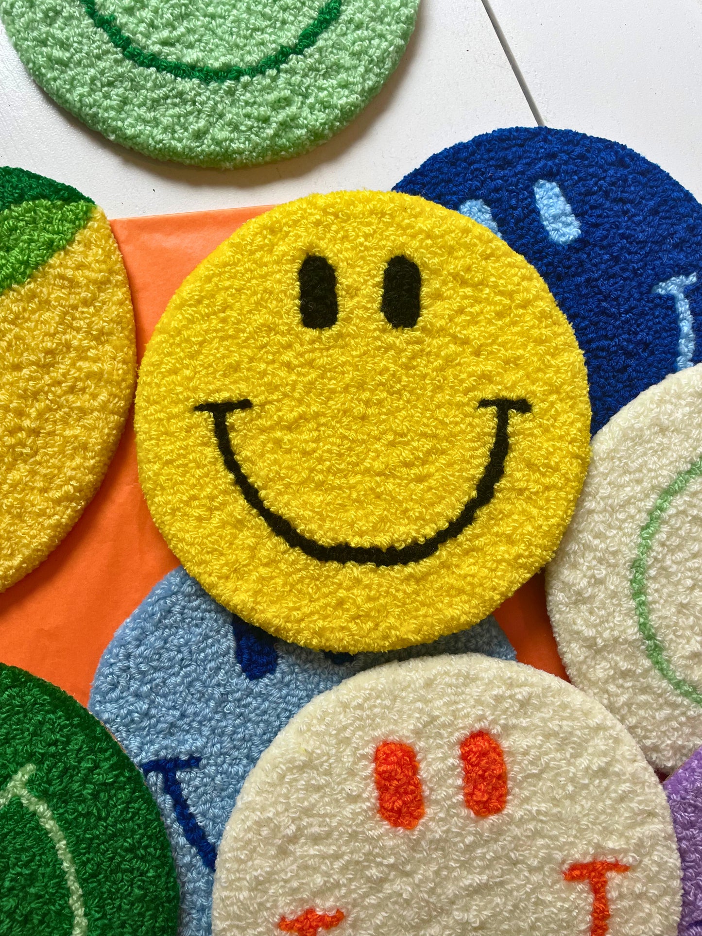 Smiley Vægtæppe (Gul)