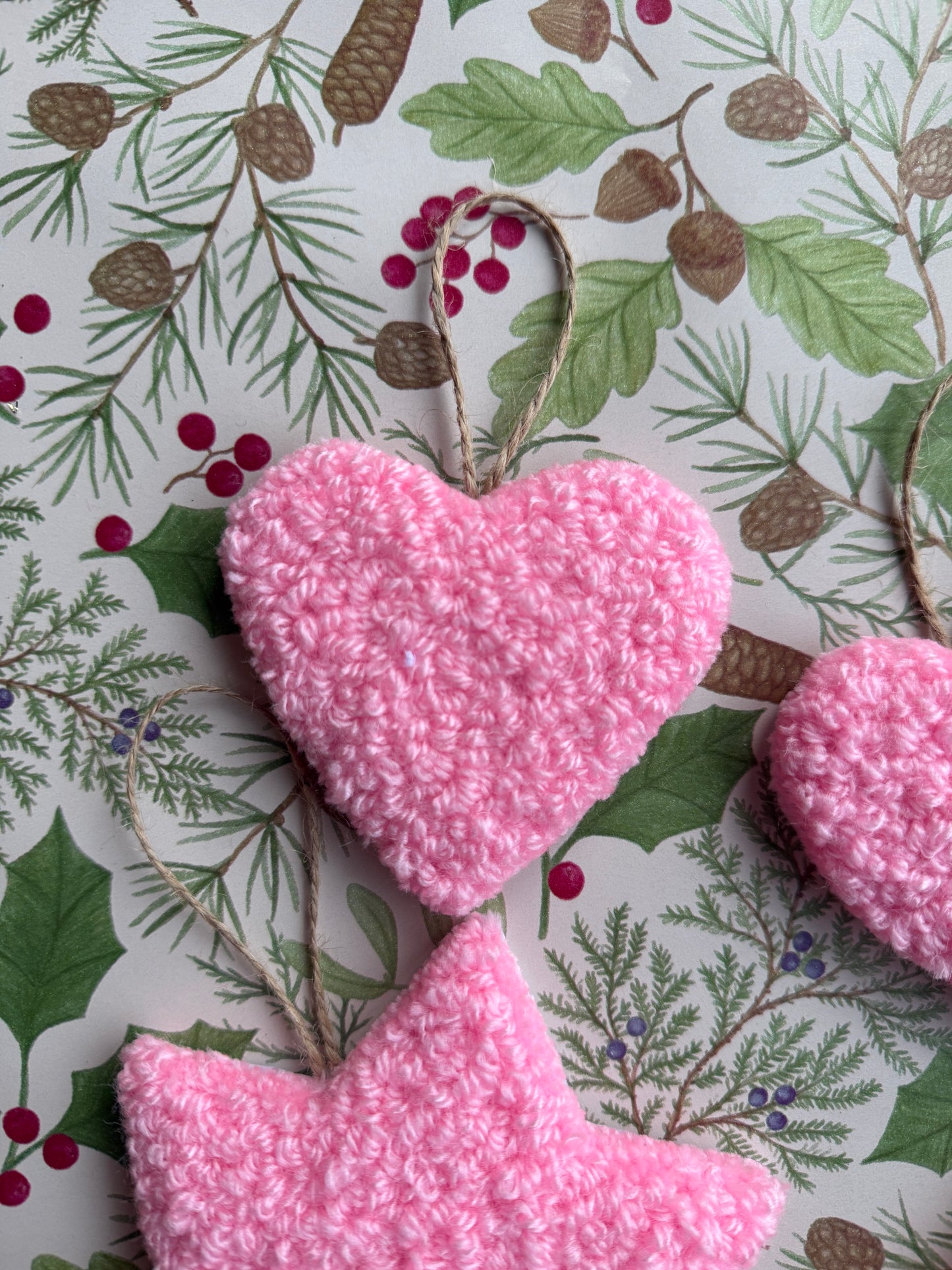 Julehjerte Ophæng (Pink)